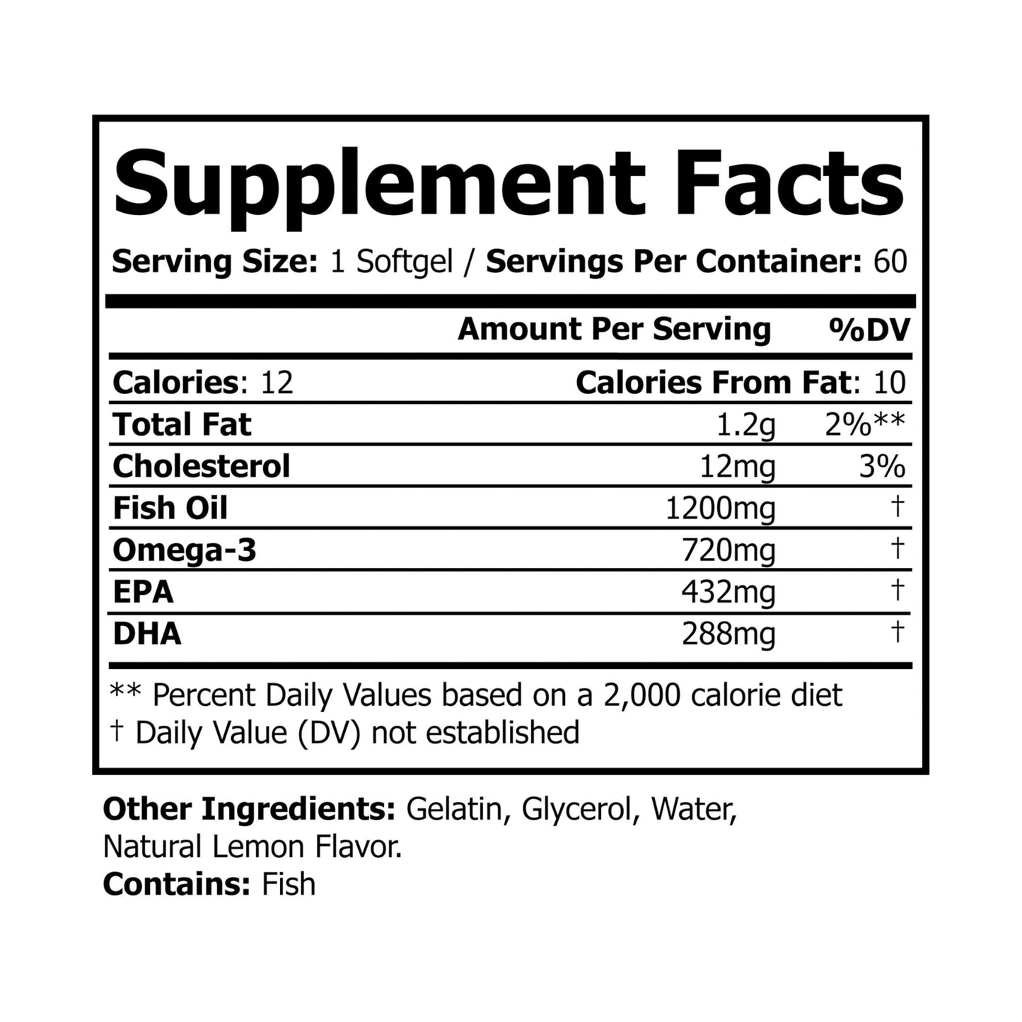Fuel House Omega 3 Fish Oil